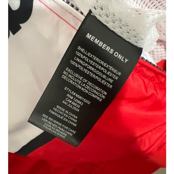 NWT Members Only Sport Red Team Racing Windbreaker Men's Jacket. Size: Medium - Picture 9 of 10